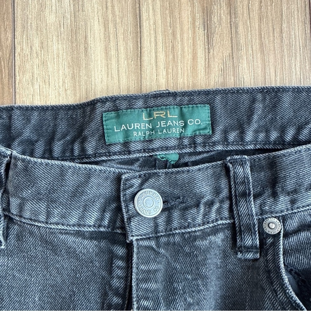 LRL Ralph Lauren Womens Jeans Classic Bootcut Stretch Sz 10 (32x31) Black Denim - Picture 3 of 7